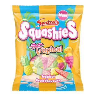 Swizzels Squashies pěnové bonbonky s příchutí tropického ovoce 100 g