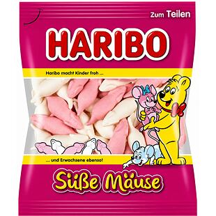 Haribo DE Süsse Mäuse pěnové bonbóny s příchutí maliny a pomeranče 175 g