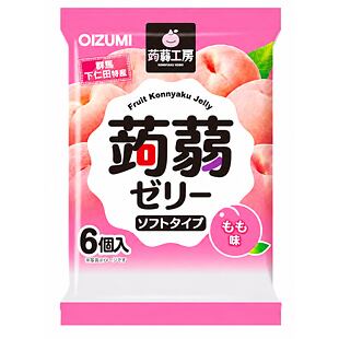 Oizumi JAP nízkokalorické konjakové želé s příchutí bílé broskve 6pack 112 g