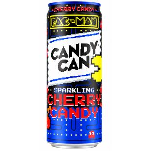 Candy Can x PAC-MAN sycená limonáda s cukry a sladidly s příchutí třešně 330 ml