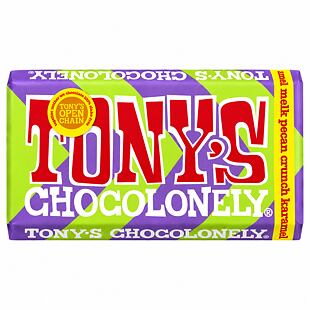 Tony's mléčná čokoláda s kousky pekanových ořechů, sušenek a karamelu 180 g