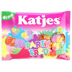 Katjes DE Party Fred Vegan pěnové želé ve tvaru barevných prasátek 210 g