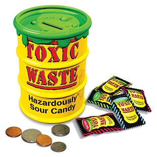 Toxic Waste Money Bank Candy Piggy Bank, 84 g