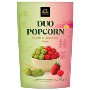 Bardollini Popcorn s příchutí matcha a jahody 90 g
