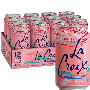 La Croix sycený nápoj s příchutí brusinek 355 ml Celé balení 12 ks