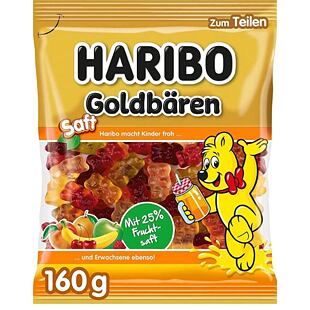 Haribo DE Saft Goldbären medvídci s 25 % ovocné šťávy 160 g