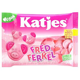 Katjes DE Fred Ferkel Vegan pěnové želé ve tvaru prasátek 210 g