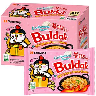 Samyang Buldak instantní pálivé kuřecí ramen nudle s příchutí sýru a smetany 130 g Celé balení 40 ks