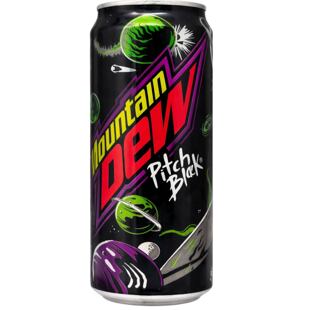 Mountain Dew Pitch Black sycený nápoj s příchutí hroznů a citrusů 330 ml