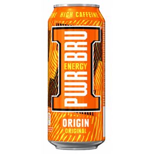 Pwr-Bru Original sycený energetický nápoj s vysokým obsahem kofeinu 500 ml