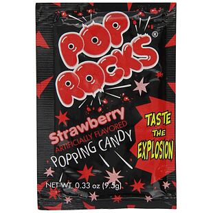 Pop Rocks bursting candies with strawberry flavor 9.5 g