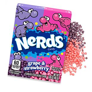 Nerds bonbonky s příchutí jahody a hroznů 46,7 g