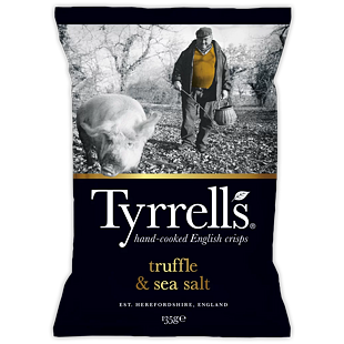 Tyrrells chipsy s příchutí lanýžů a mořské soli 135 g