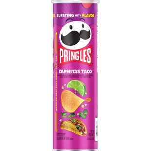 Pringles Mexico Carnitas Taco bramborové chipsy s příchutí mexických masových tacos 158 g