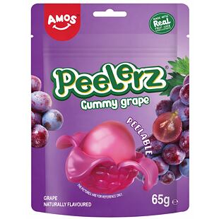 Amos Peelerz jelly candies with grape flavor 65 g