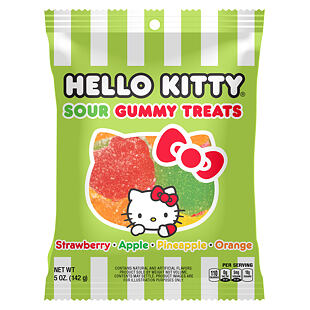 Hello Kitty kyselé žvýkací bonbony s ovocnými příchutěmi 142 g
