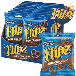 Flipz McVitie's preclíky v mléčné čokoládě 39 g Celé balení 20 ks