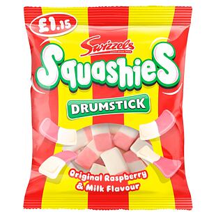 Swizzels Squashies pěnové bonbonky s příchutí maliny a smetany 120 g PM