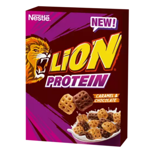 Nestlé Lion EU Caramel Chocolate Protein cereálie s příchutí karamelu a čokolády 340 g