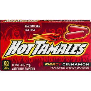 Hot Tamales USA žvýkací bonbonky s příchutí pálivé skořice 22 g