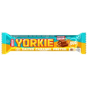 Nestlé Yorkie Duo čokoládová tyčinka s příchutí karamelového preclíku 66 g