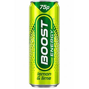 Boost energetický nápoj s příchutí citronu a limetky 250 ml PM