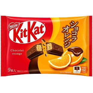 KitKat Japan čokoládové mini tyčinky s příchutí pomeranče 9 x 11,6 g