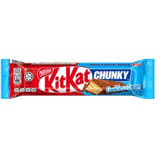KitKat Asia Chunky čokoládová tyčinka s oplatkou s příchutí sušenek a krému 38 g