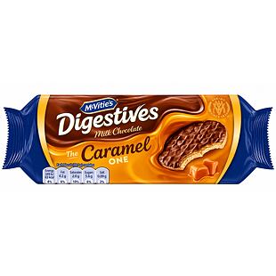 Mcvitie´s Digestives sušenky v polevě z mléčné čokolády s příchutí karamelu 250 g