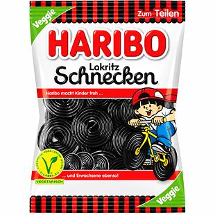 Haribo DE Lakritz Schnecken lékořicové bonbóny 175 g