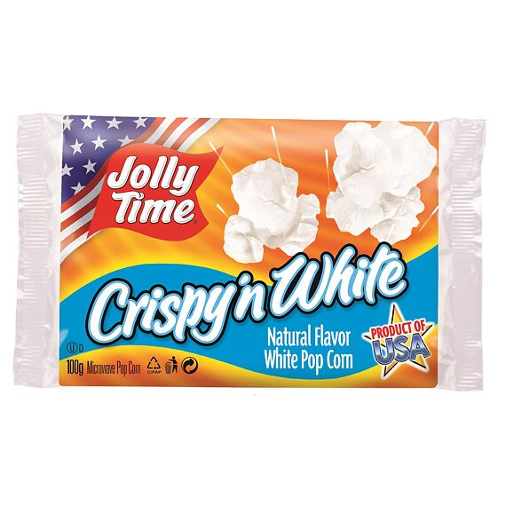 Jolly Time Crispy'n White slaný popkorn 100 g
