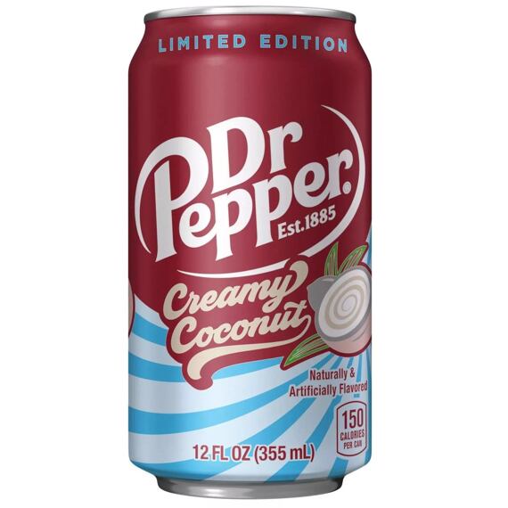 Dr Pepper sycený kolový nápoj s kokosovou příchutí 355 ml