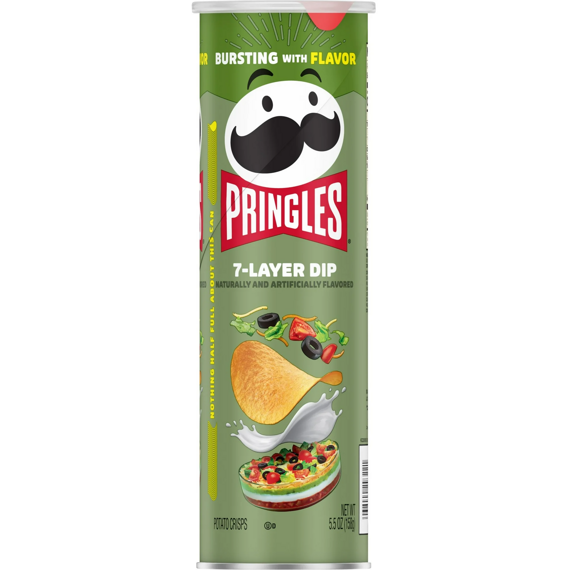 Pringles USA 7-Layer Dip bramborové chipsy s příchutí sedmivrstvého dipu 158 g