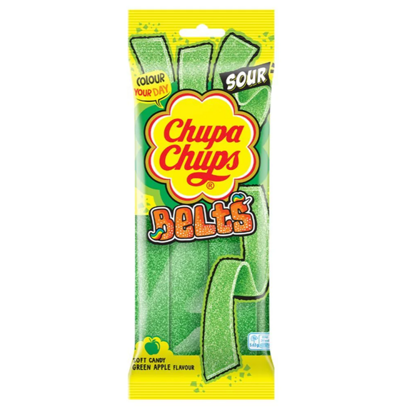 Chupa Chups kyselé pásky s jablečnou příchutí 90 g