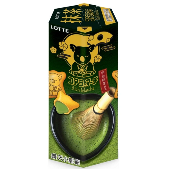 Lotte Koala's March sušenky s náplní s matcha příchutí 37 g