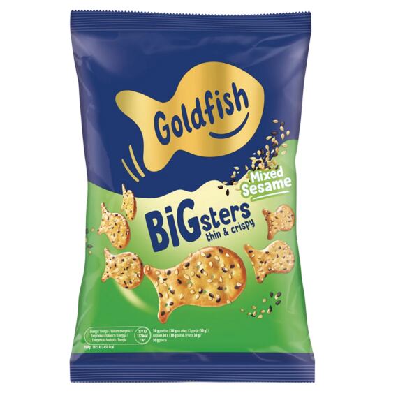 Goldfish EU BIGsters krekry ve tvaru rybiček se sezamem 80 g