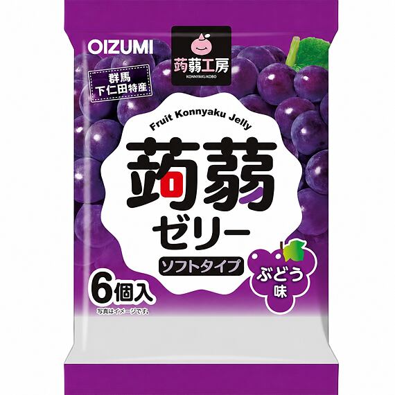 Oizumi JAP nízkokalorické konjakové želé s příchutí hroznového vína 6pack 112 g