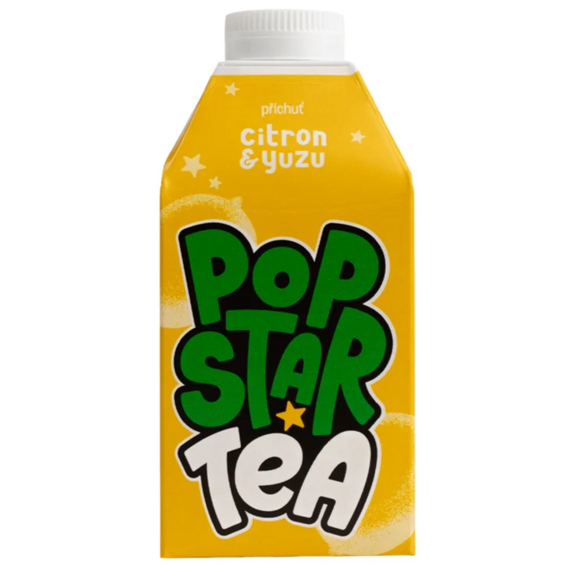 POPSTAR Tea, Lemon & Yuzu Flavor, 500 ml