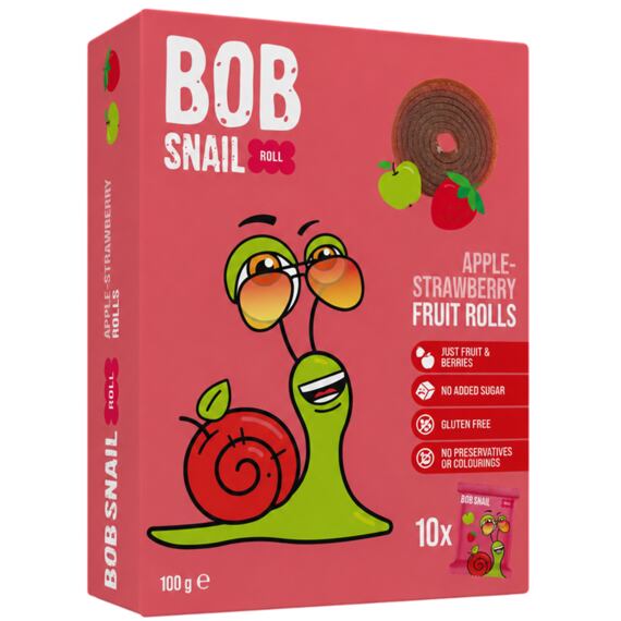 Šnek BOB ovocné rolky jablko-jahoda 100 g