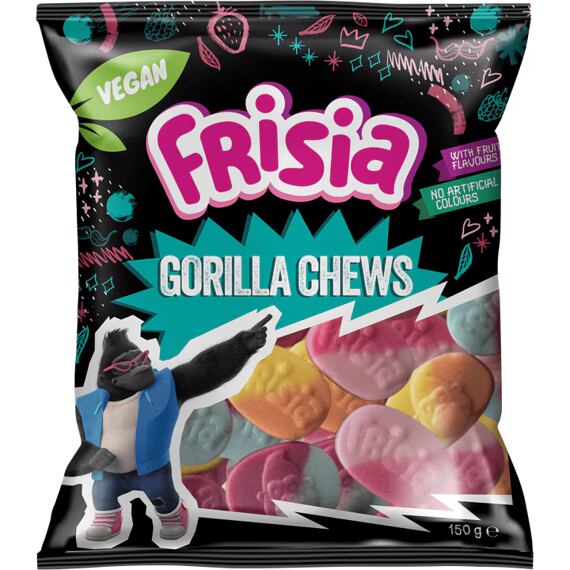 Frisia Gorilla žvýkací bonbony s ovocnými příchutěmi 150 g