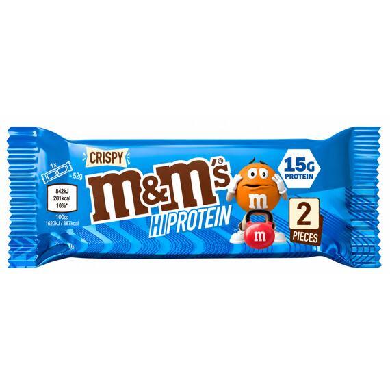 M&M's proteinová tyčinka s karamelem, čokoládou a křupinkami 52 g