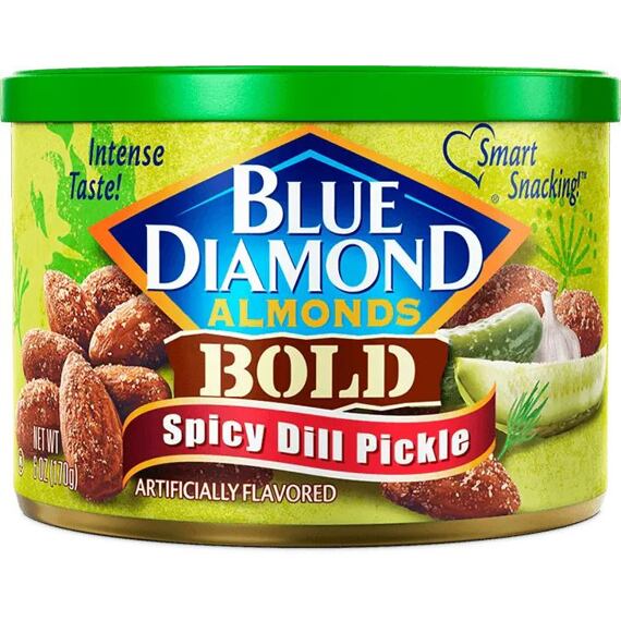 Blue Diamond pálivé mandle s příchutí nakládané okurky a kopru 170 g
