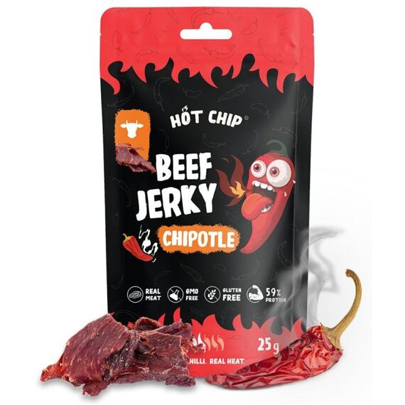 Hot Chip beef jerky with chili and Chipotle pepper 25 g