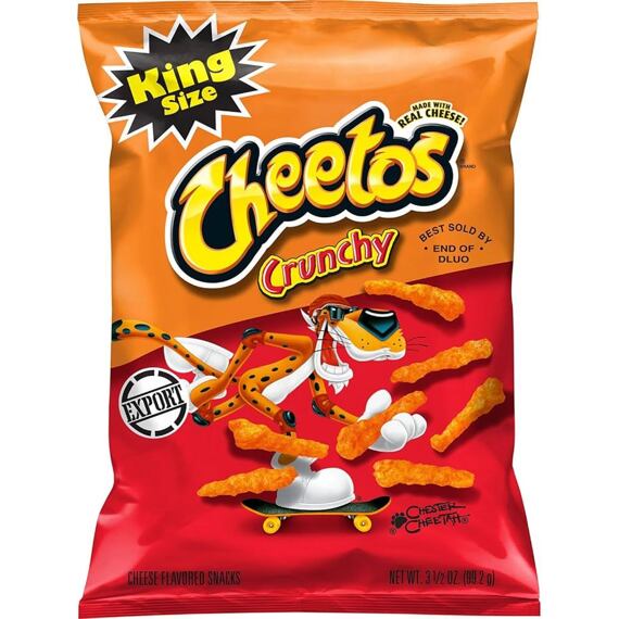 Cheetos Crunchy King Size kukuřičný snack s příchutí sýru 99,2 g