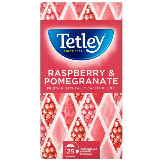 Tetley fruit tea with raspberry and pomegranate flavor 25 pcs 43.75 g