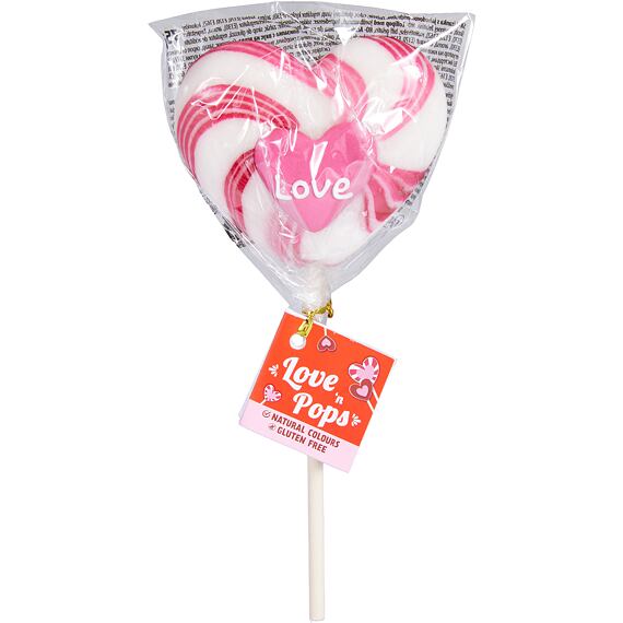 Becky's Swirl Love lízátko ve tvaru srdíčka s ovocnou příchutí 1 ks 75 g