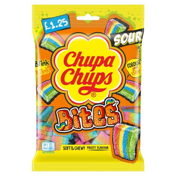 Chupa Chups sour chewy candies with fruit flavors 120 g