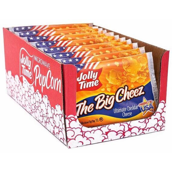 Jolly Time The Big Cheez popkorn s příchutí sýru 100 g Celé Balení 18 ks