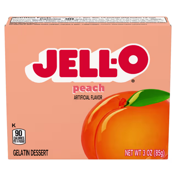 Jell-O instantní želatina s broskvovou příchutí 85 g