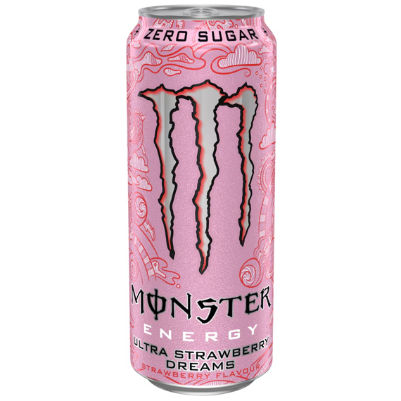Monster CZ Ultra Strawberry Dreams energetický nápoj bez cukru 500 ml